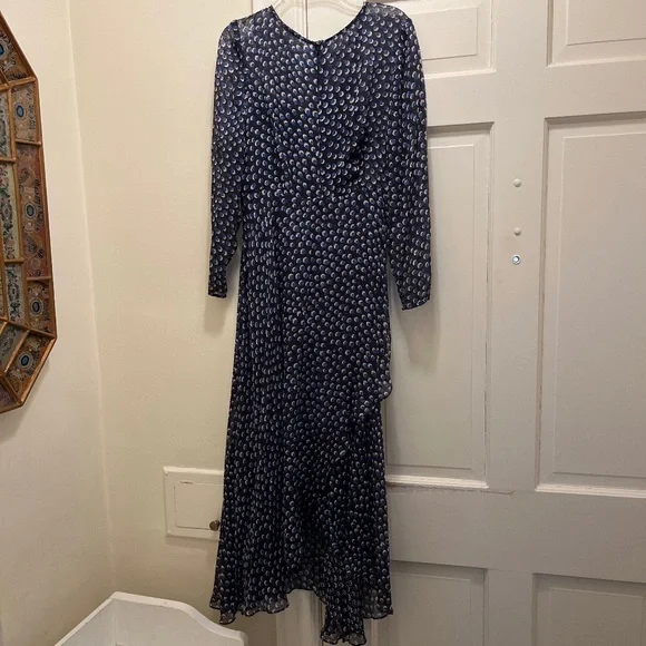 chinese dress ladies LK BENNETT LINA BLUE & YELLOW PATTERNED SLEEVELESS MAXI DRESS SIZE 10   Whispers Dress Agency